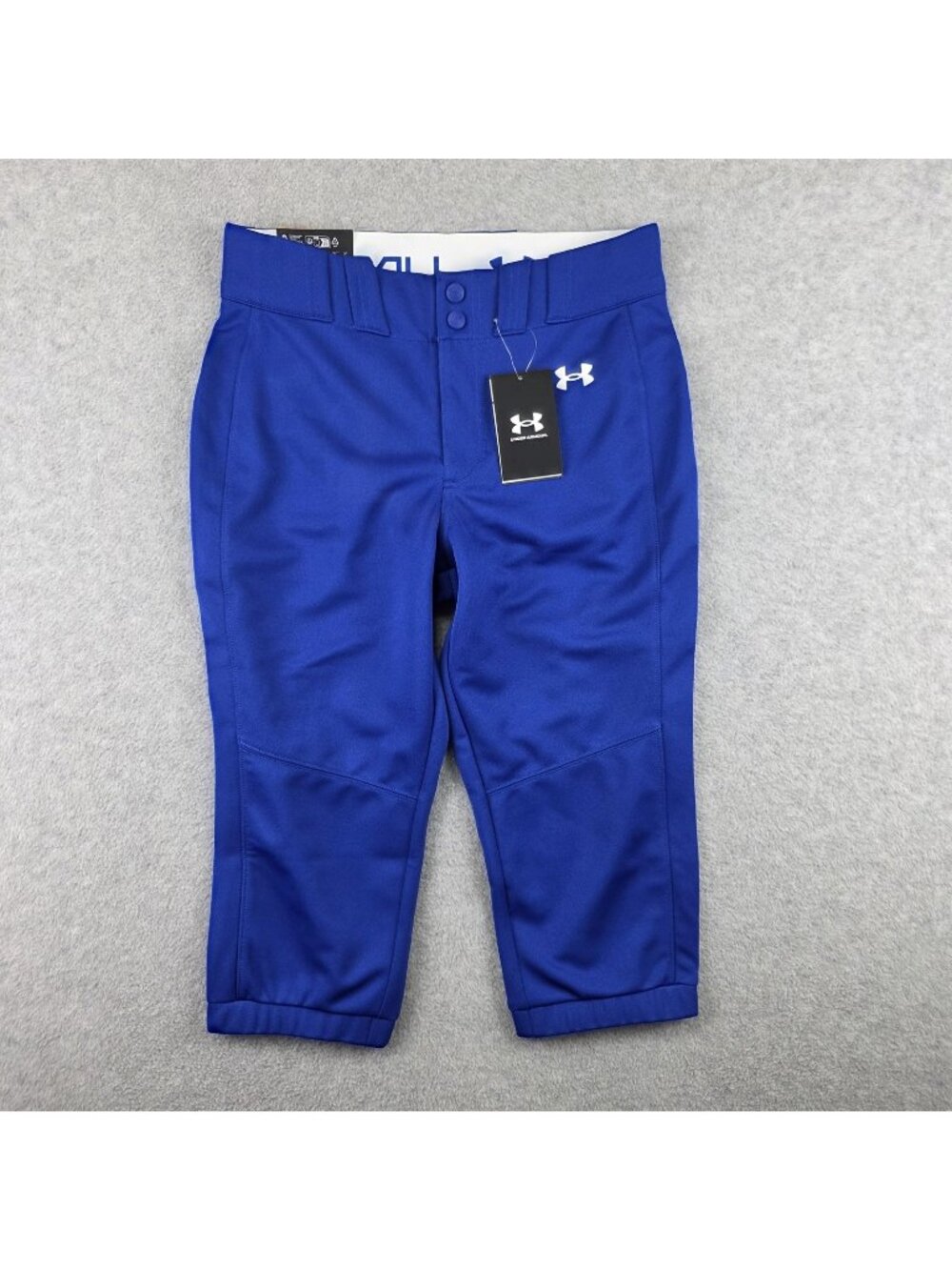 Under Armour Utility Softball Pants Womens S Blue Cropped Elastic NWT